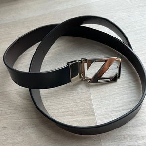 Zegna Leather Double Sided Black/Brown Belt